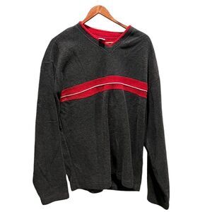 Gap Factory men’s medium weight fleece v-neck sweater - size XL